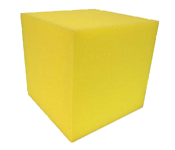 Yellow Pit Foam Cube